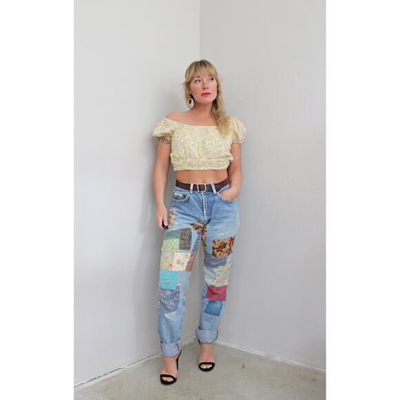 Early 1980s Vintage Levi's USA Made 505 Hand Patched Jeans Women's SM MD 31" 32" - Picture 11 of 11